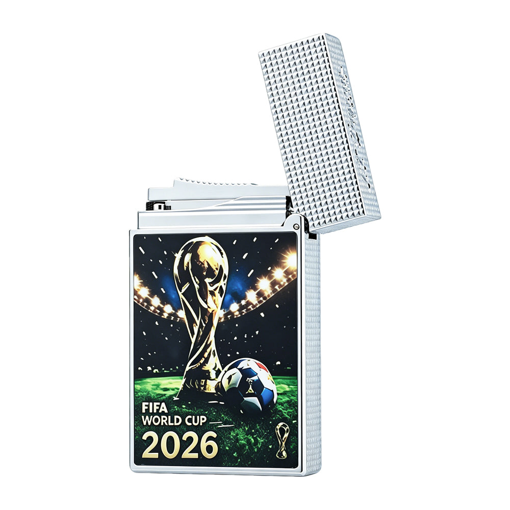 S.T Dupont World Cup 2026 Trophy Edition Silver Guilloche Ping Sound Lighter #230