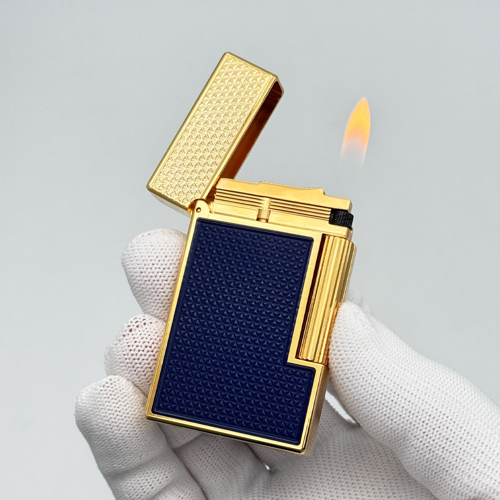 S.T. Dupont Ligne 2 Electric Blue Lacquer Guilloche Lighter#229
