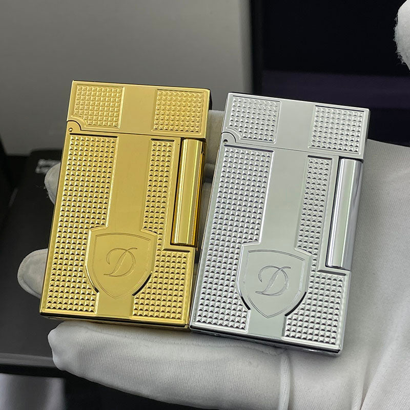 ST Dupont Classic Vertical Stripes Metallfeuerzeug #007 SILBER