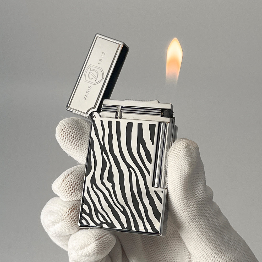 S.T.Dupont Brass Lighter Ligne 2 Lacquer Deer Pattern Bright Ping Sound #168