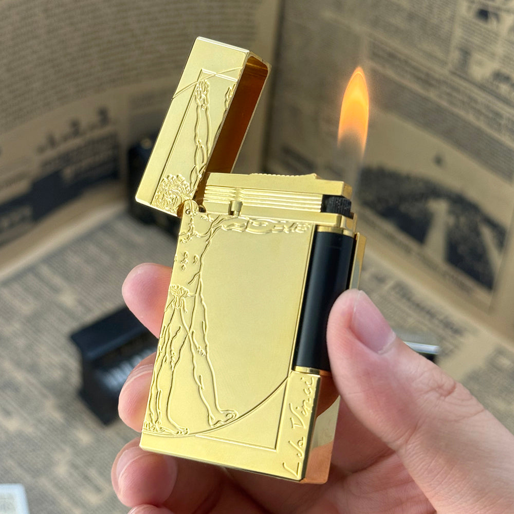 S.T. Dupont Lighter Uomo vitruviano Da Vinci Man Pattern #080