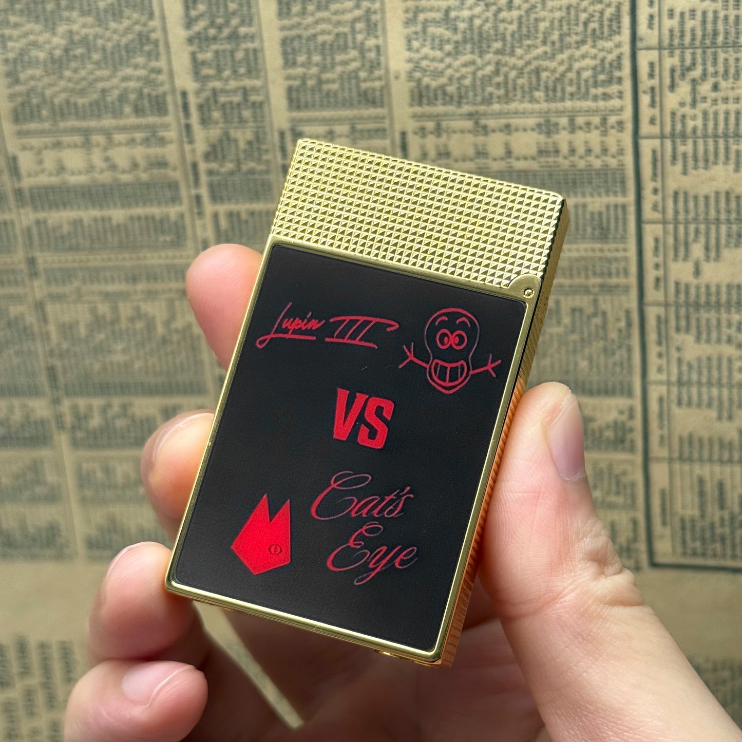S.T. Dupont Ligne 2 Lupin VS Cat's Eye Edition Black Gold Lighter#205