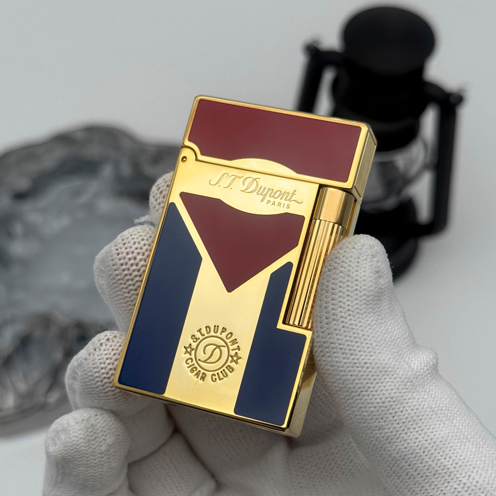 Cuba Flag Lacquer S.T. Dupont Lighter New Model #123