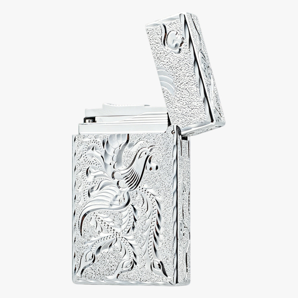 Dupont Dragon Phoenix Engraved Soft Flame Lighter #182
