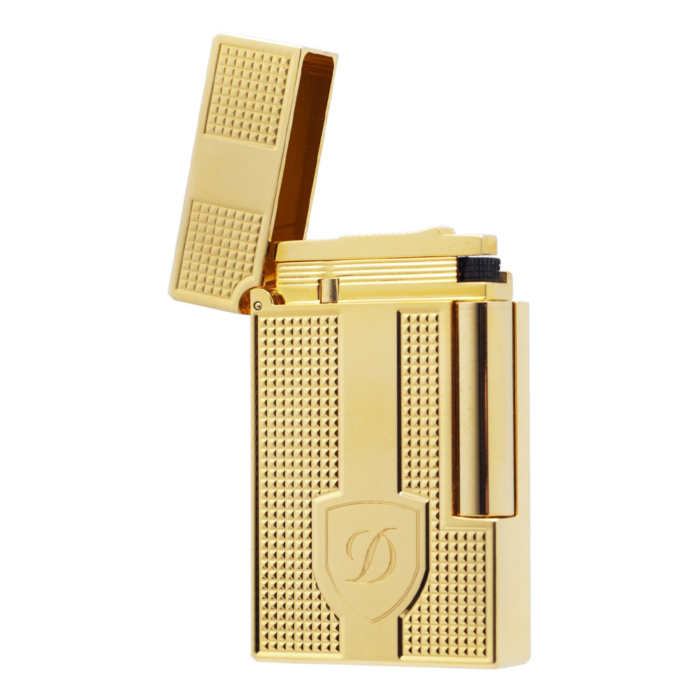 ST Dupont Classic Vertical Stripes Metallfeuerzeug #007 SILBER