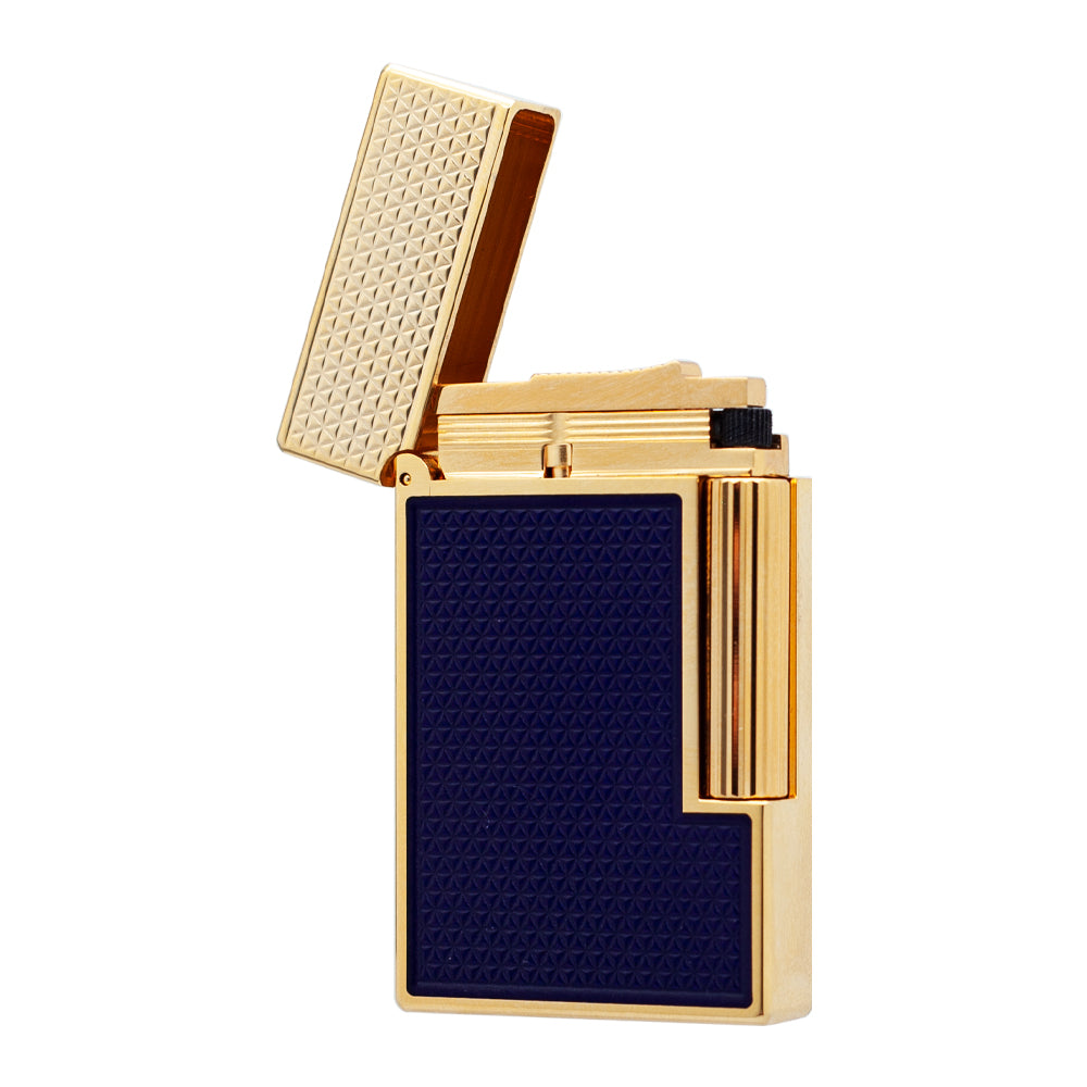 S.T. Dupont Ligne 2 Electric Blue Lacquer Guilloche Lighter#229