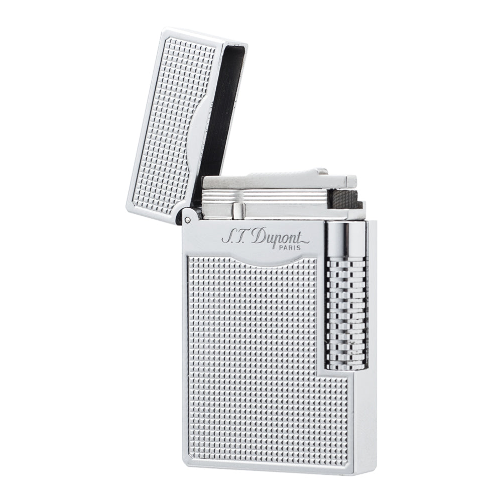 Double Flames Lattice Dupont Lighter Brass #304