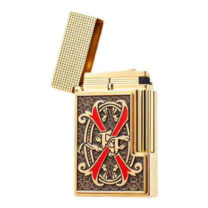 S.T. Dupont x Fuente Ligne 2 Red V Emblem Gold Lighter #250 | Limited Release - Once It’s Gone, It’s Gone.