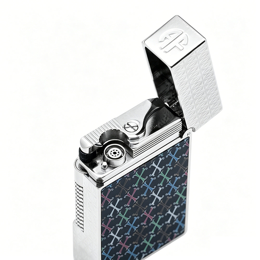 Double Flame S.T. Dupont Le Grand Fuente Opus X Multicolor Lacquer Lighter#602