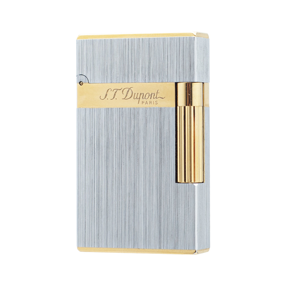 Double Flames Brushed Metal Dupont Gas Lighter #301
