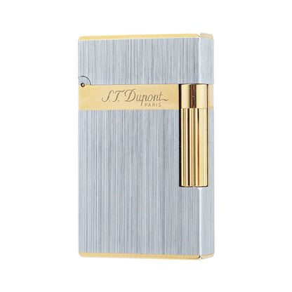 Double Flames Brushed Metal Dupont Gas Lighter #301