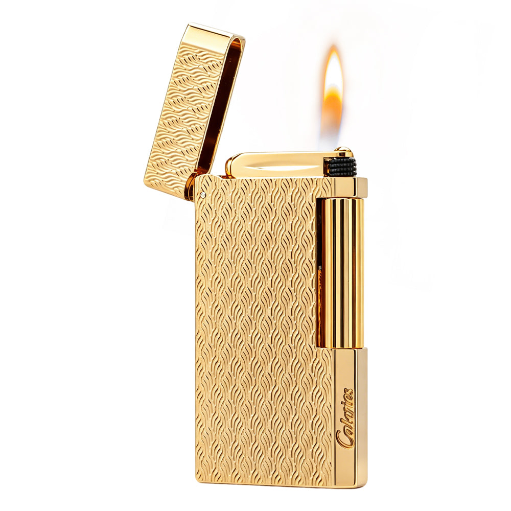 Calories Flame Wave Texture Slim Butane Lighter #303