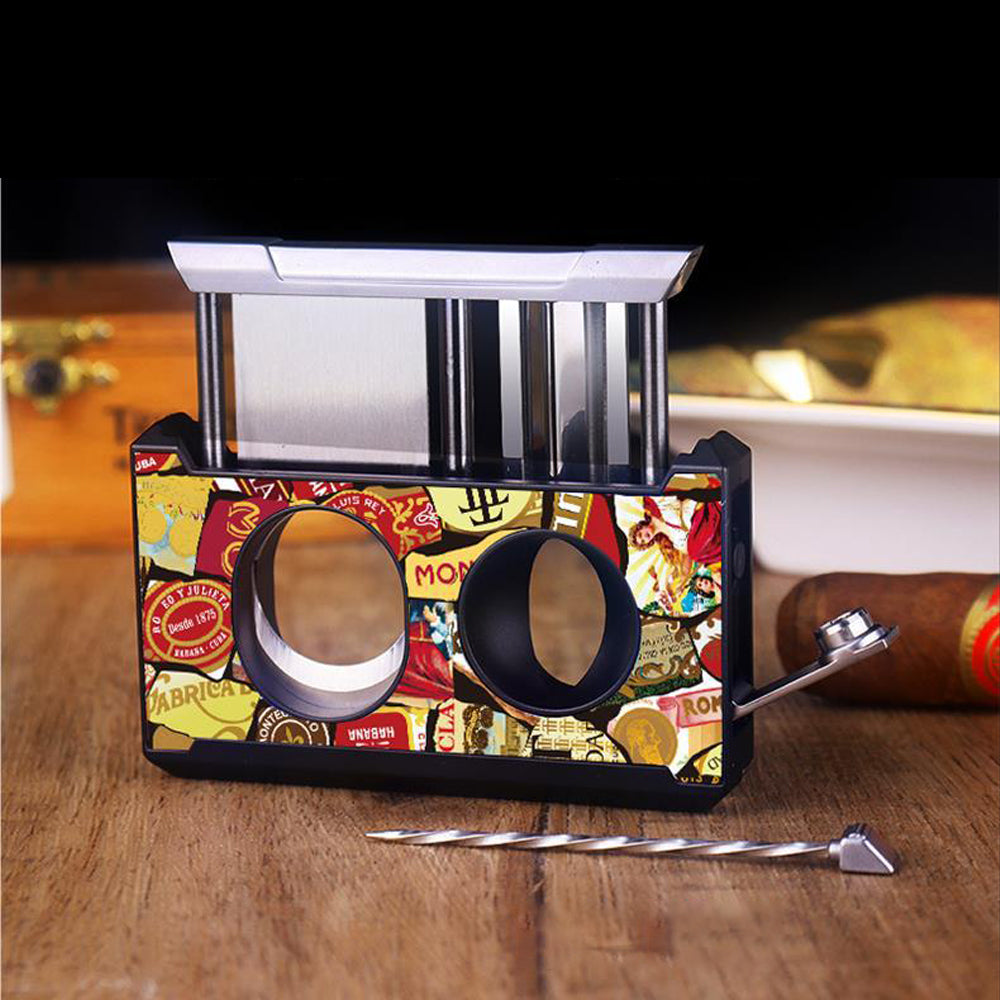 4-in-1 Cigar Cutter Stainless Steel Sharp Multi-function V-scissors Cigar