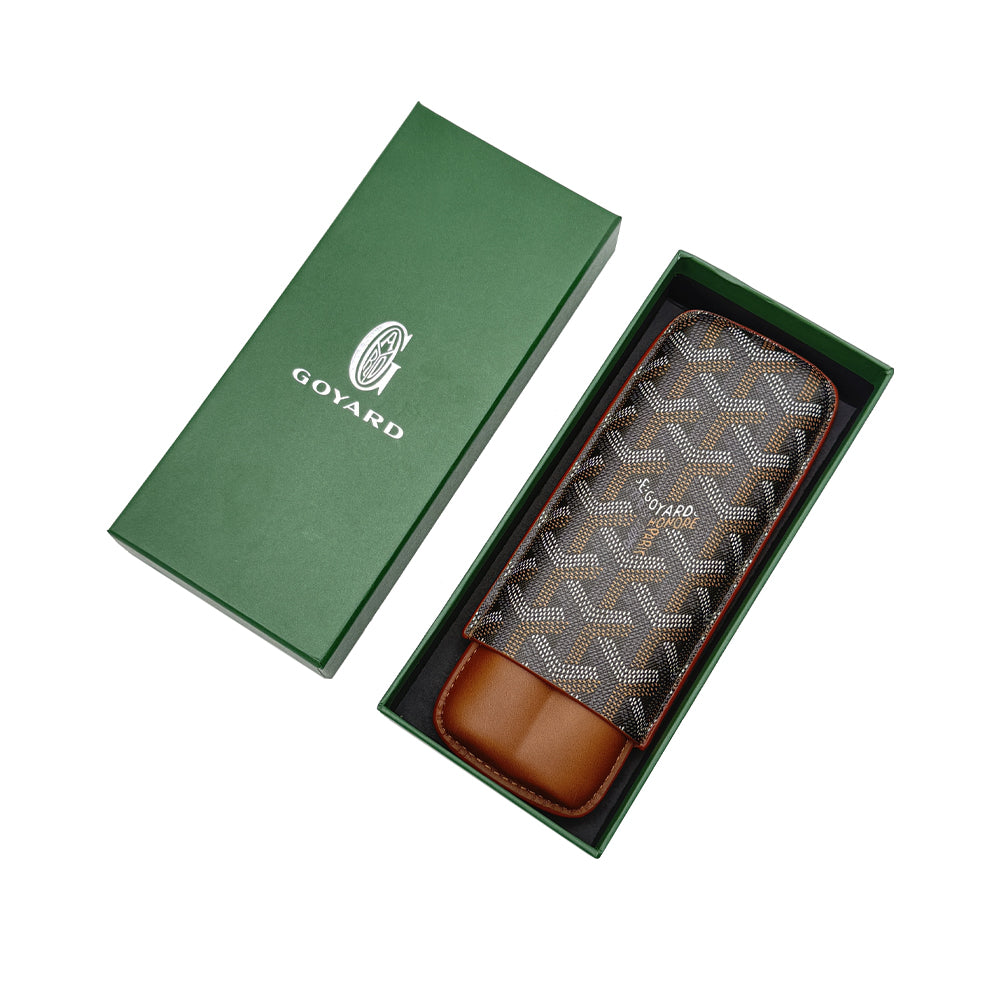 Goyard Luxury Cigar Case with Slot Holder