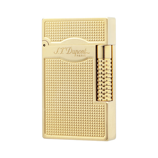 Double Flames Lattice Dupont Lighter Brass #304