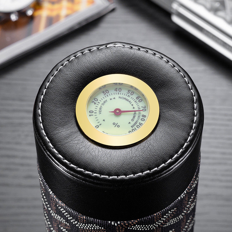 Leather Travel Cigar Tube Humidor