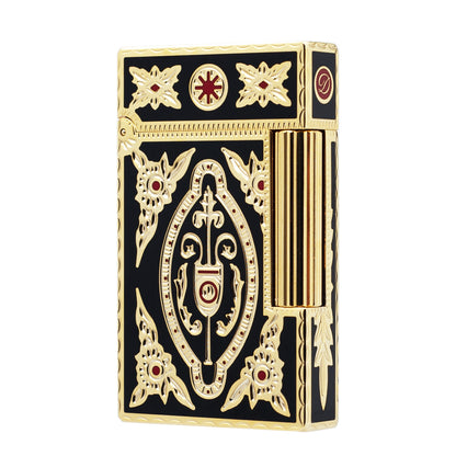 S.T. Dupont Ligne 2 Black & Gold Engraved Palace Style Luxury Lighter#208