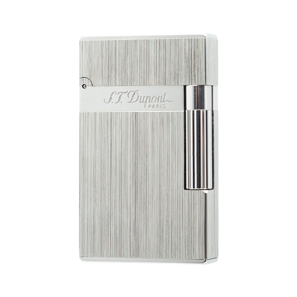 Double Flames Brushed Metal Dupont Gas Lighter #301