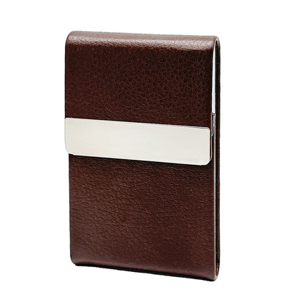 Multifunction Stainless Steel Cigarette Case PU Storage Box