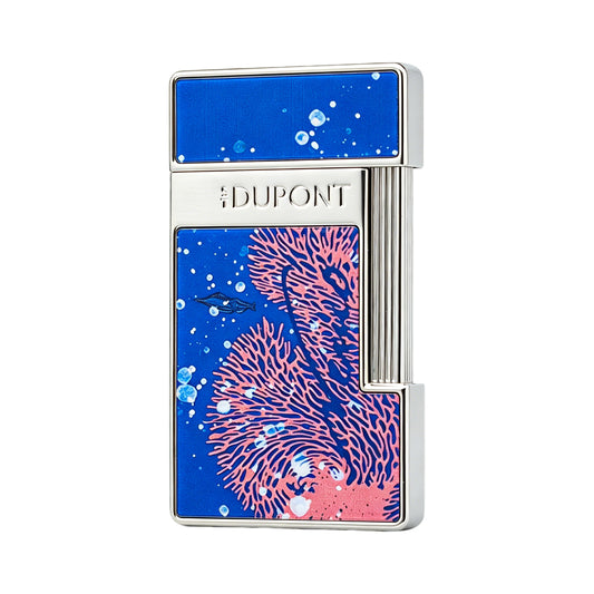 S.T. Dupont Slimmy Blue Silver Twenty Thousand Leagues Under the Sea Lighter #103