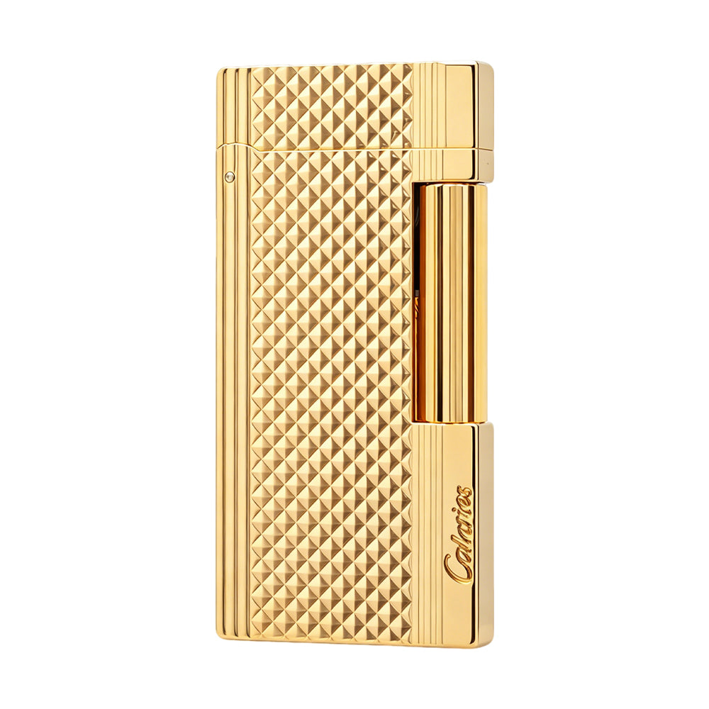 Calories Clous de Paris Stripe Texture Slim Butane Lighter #304