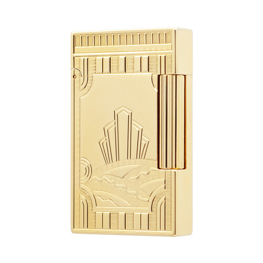 Gravur Square Lattice ST Dupont Feuerzeug Ligne-2 #015 Schwarz