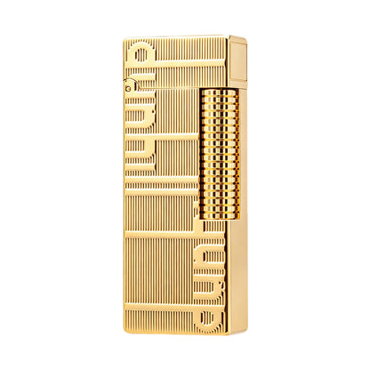 Dunhill Gold Vertical Line Rollagas Soft Flame Lighter
