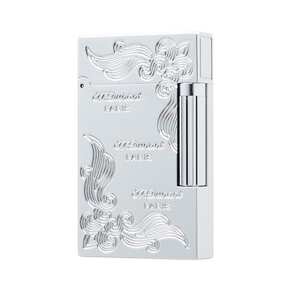 JT Dunant Lighter Three Lines Flowers Engraved #001