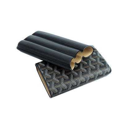 Goyard Luxury Cigar Case with 3-Slot Holder
