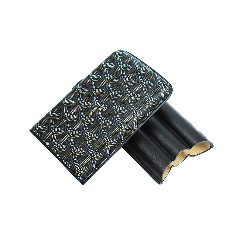 Goyard Luxury Cigar Case with 3-Slot Holder