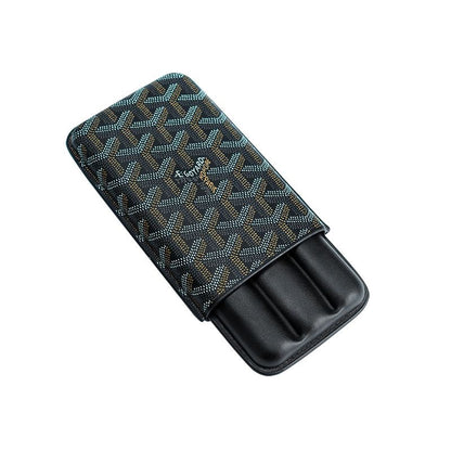 Goyard Luxury Cigar Case with 3-Slot Holder