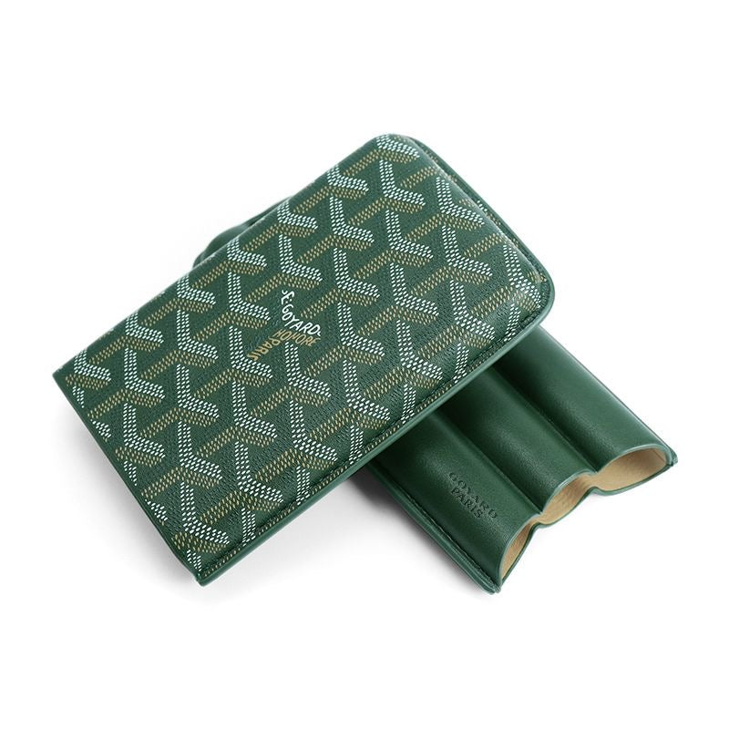 Goyard Luxury Cigar Case with 3-Slot Holder