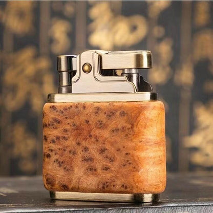 Retro ZORRO Kerosene Lighter Wood Metal Lighter