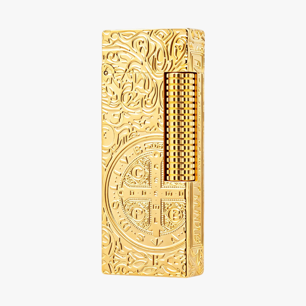 Dunh Golden Constantine Relief Engraving Soft Flame Lighter #004