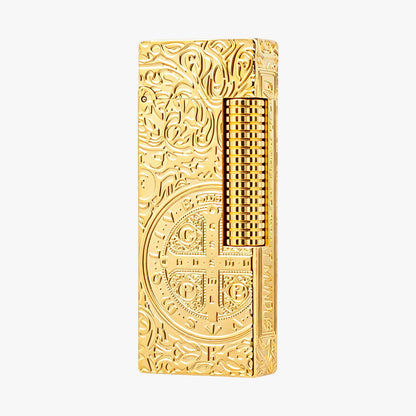 Dunh Golden Constantine Relief Engraving Soft Flame Lighter #004