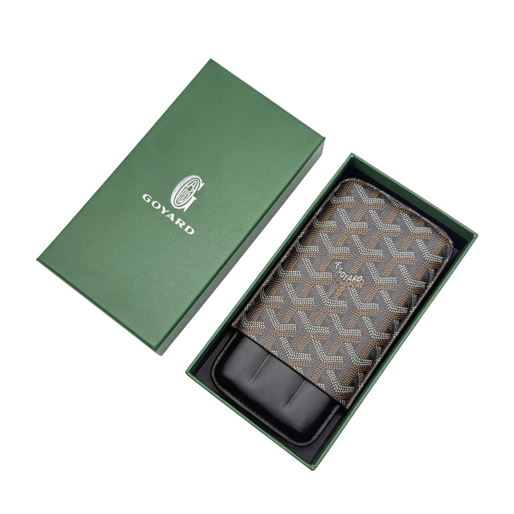Goyard Luxury Cigar Case with Slot Holder