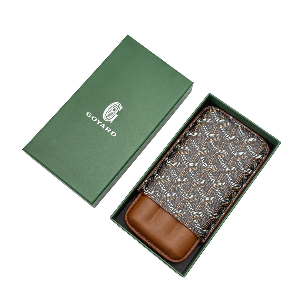 Goyard Luxury Cigar Case with Slot Holder