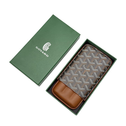 Goyard Luxury Cigar Case with Slot Holder