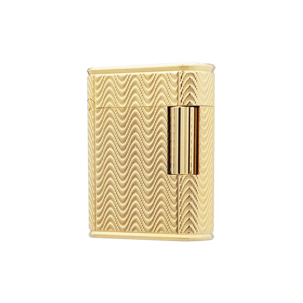S.T. Dupont Ligne 1 Gold Wave Guilloché Engraved Cling Luxury Lighter#505