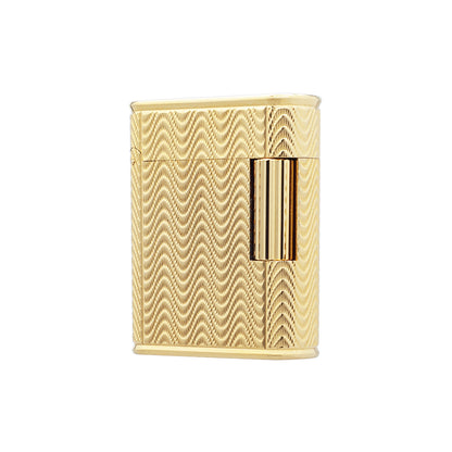 S.T. Dupont Ligne 1 Gold Wave Guilloché Engraved Cling Luxury Lighter#505