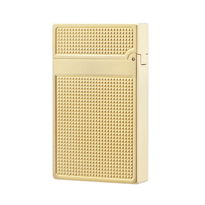Double Flames Lattice Dupont Lighter Brass #304