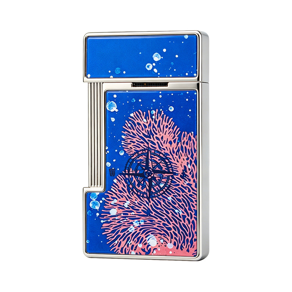 S.T. Dupont Slimmy Blue Silver Twenty Thousand Leagues Under the Sea Lighter #103