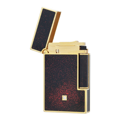 S.T. Dupont Ligne 2 Gold Dust Black Lacquer Luxury Lighter#227