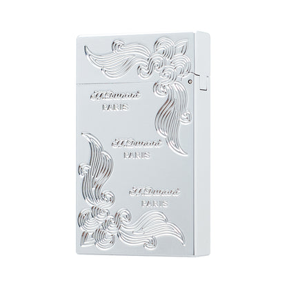 JT Dunant Lighter Three Lines Flowers Engraved #001