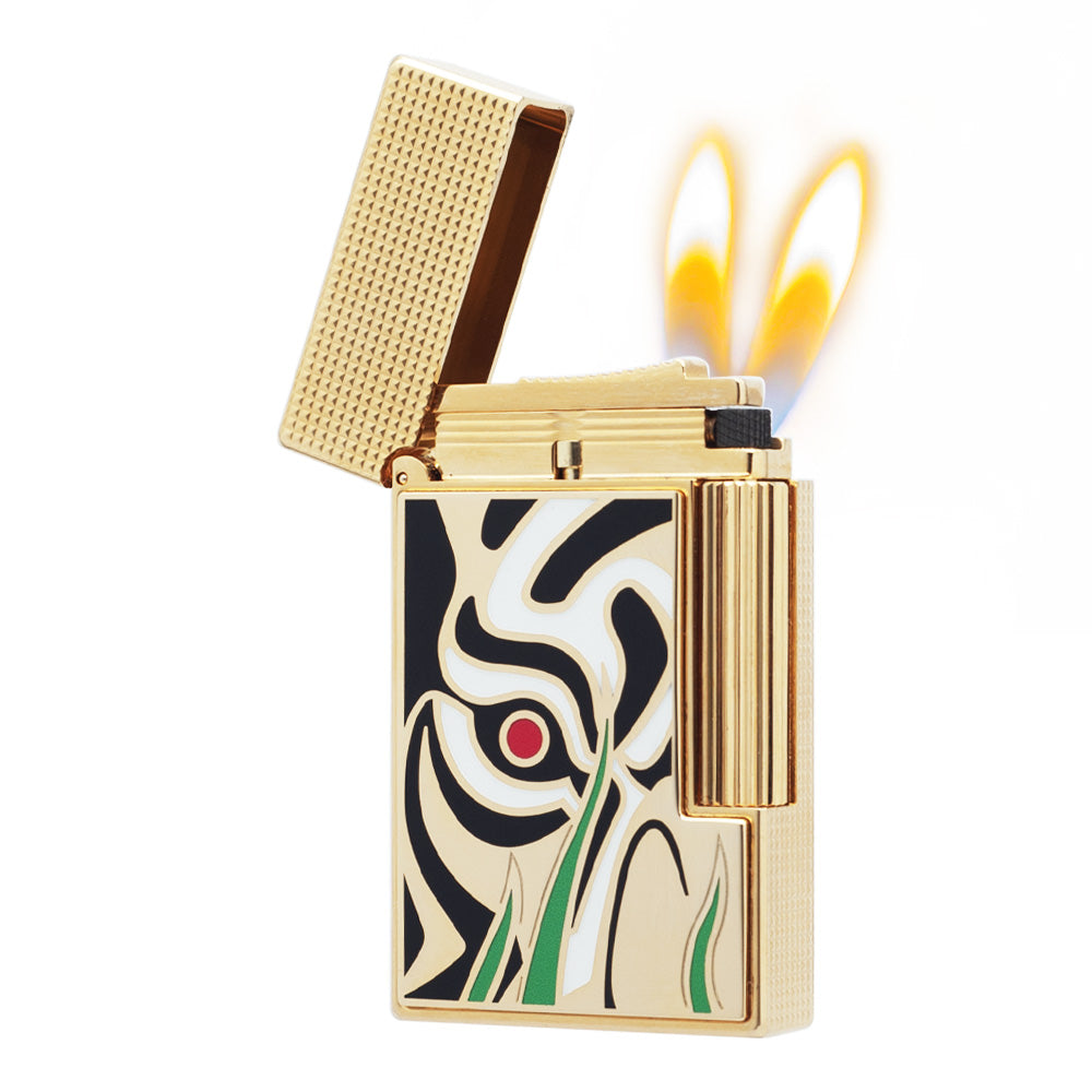 S.T. Dupont Ligne 2 Eye of the Tiger Edition Golden Lighter#224