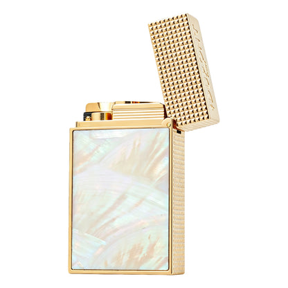 Dupont Le Grand Pearl Inlay Switchable Dual Flame Lighter #605