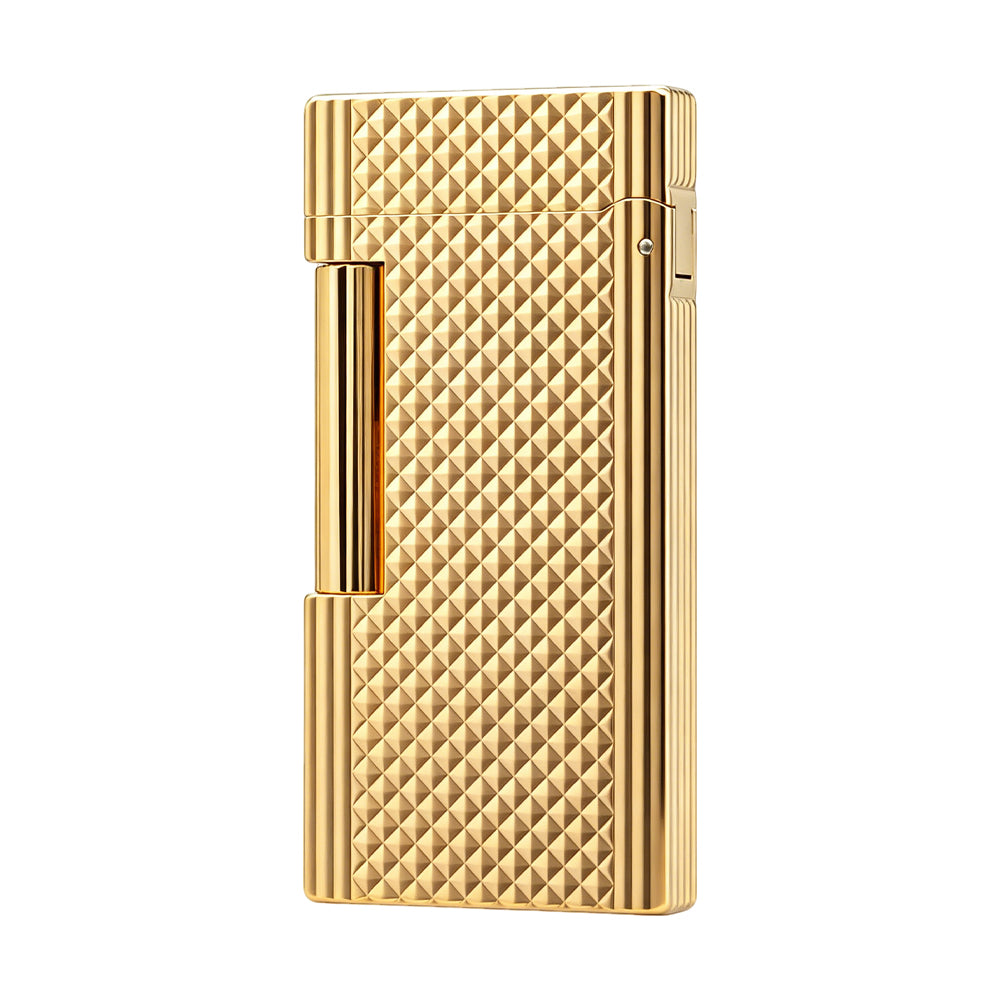 Calories Clous de Paris Stripe Texture Slim Butane Lighter #304