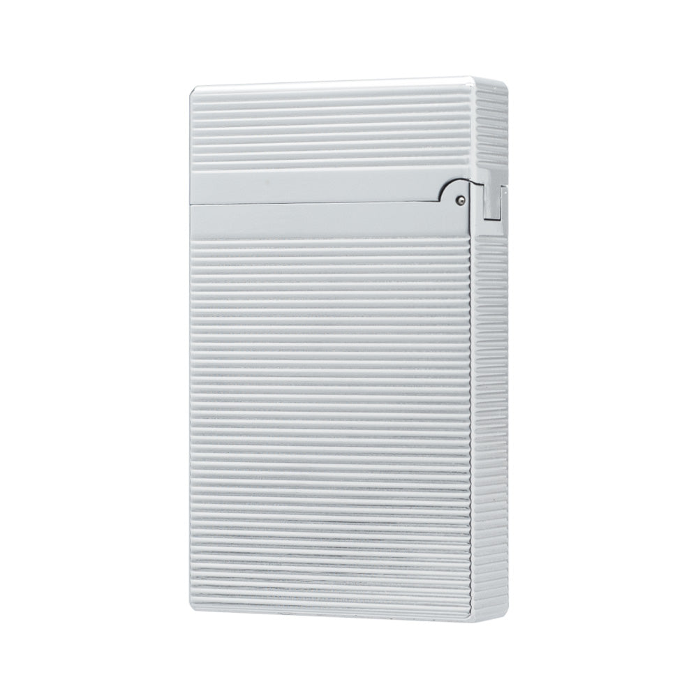 Horizontal Stripes Metal ST Dupont Ligne 2 Lighter #010 Silver