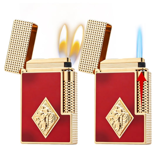 S.T. Dupont Red Lighter Le Grand Romeo Y Julieta Edition – Switchable Torch Flame & Double Flame Luxury Lighter#603