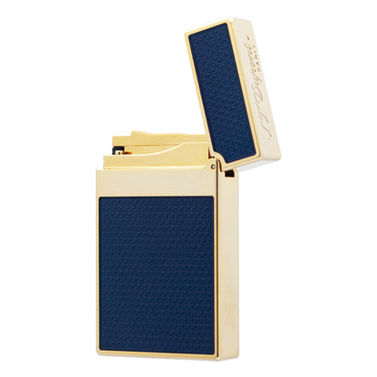 S.T.  Dupont Ligne 2 Blue Lacquer Guilloche Luxury Lighter#119